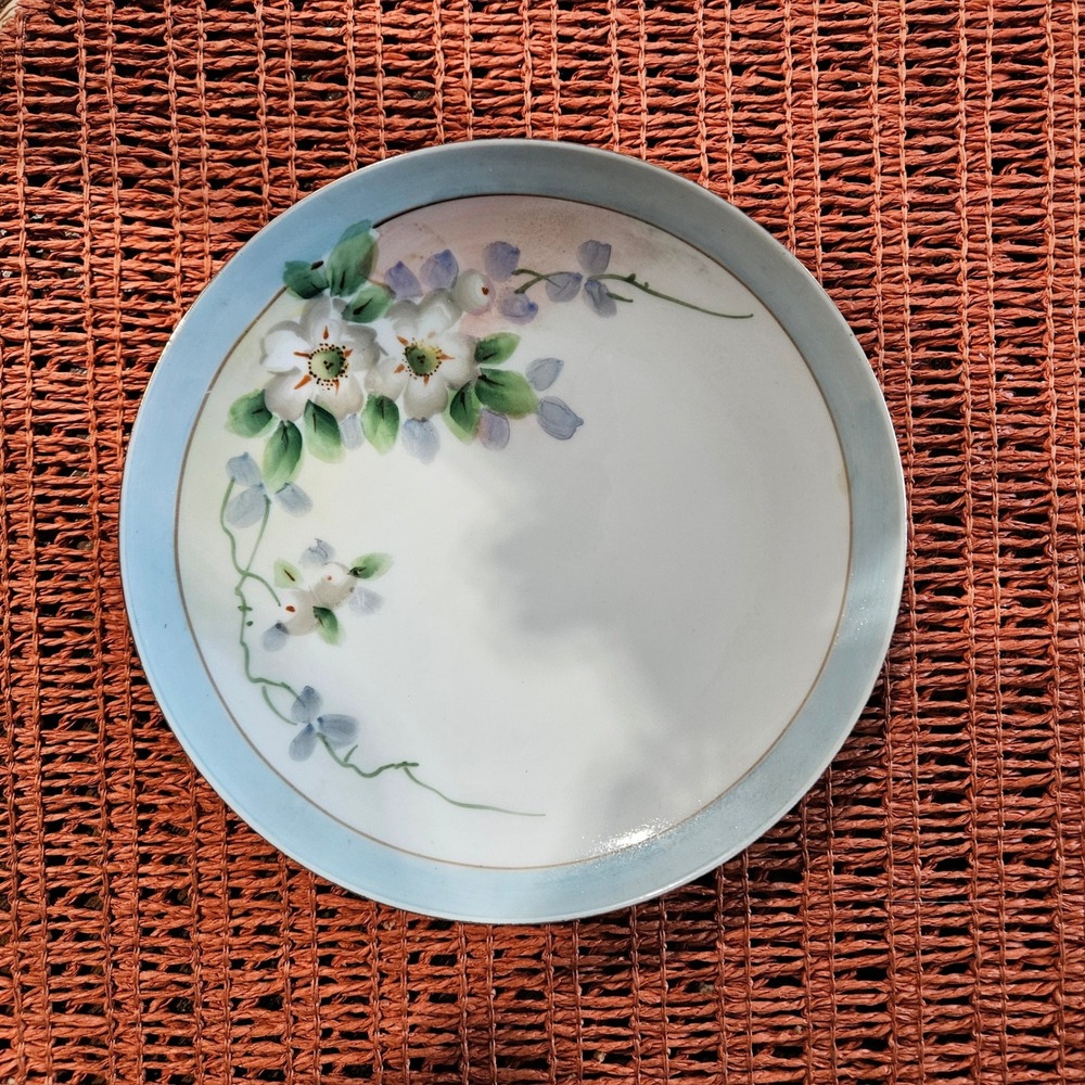 Antique Nippon Hand Painted Floral Plate 6.5"